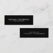 Professioneel zwart-wit mini visitekaartje (Voorkant / Achterkant)