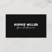 Professioneel zwart-wit minimaal elegant visitekaartje (Voorkant)