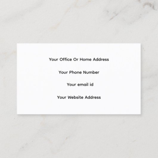 Professioneel Zwart Wit Minimaal Fotosjabloon Visitekaartje (Achterkant)