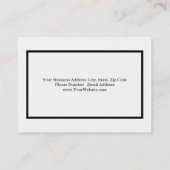 Professioneel zwart-wit minimalistisch scherm visitekaartje (Achterkant)