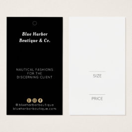 Professioneel Zwart Wit Mode Prijs label Visitekaartje
