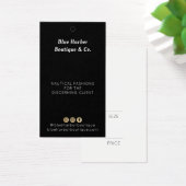 Professioneel Zwart Wit Mode Prijs label Visitekaartje (Bureau)