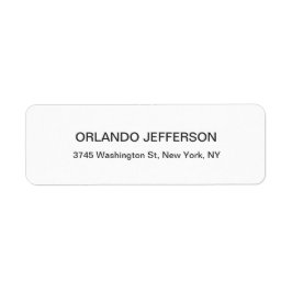 Professioneel Zwart & Wit Modern Elegant Etiket