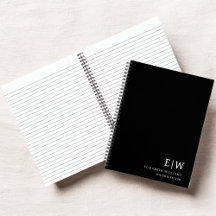 Professioneel zwart-wit monogram beginletter