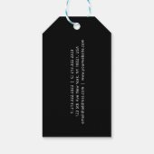 Professioneel zwart-wit monogram cadeaulabel (Achterkant)
