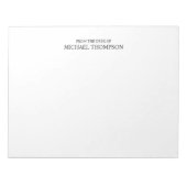 Professioneel zwart-wit notitieblok (Voorkant)