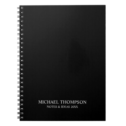 Professioneel zwart-wit notitieboek (Voorkant)