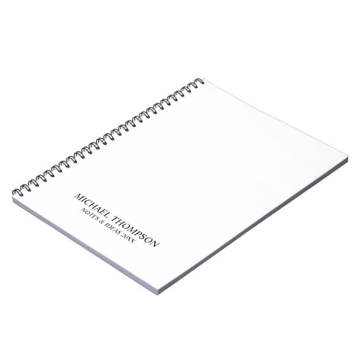 Professioneel zwart-wit notitieboek (Linkerzijde)