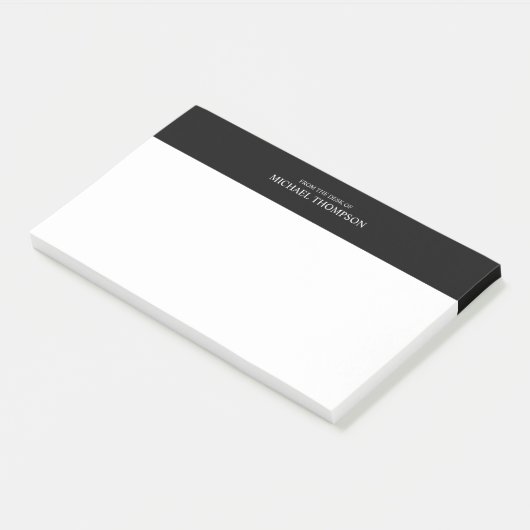 Professioneel zwart-wit post-it® notes (Schuin)