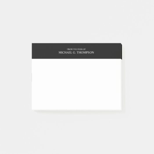 Professioneel zwart-wit post-it® notes (Voorkant)