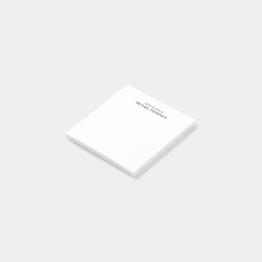 Professioneel zwart-wit post-it® notes (Schuin)