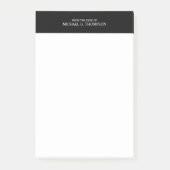 Professioneel zwart-wit post-it® notes (Voorkant)