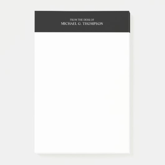 Professioneel zwart-wit post-it® notes (Voorkant)