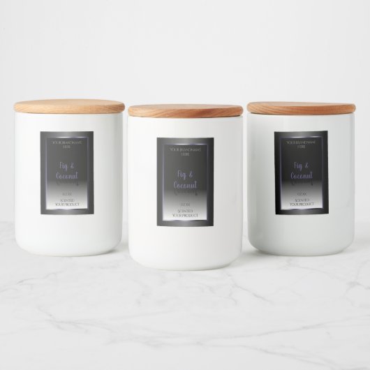 Professioneel zwart-wit productlabels Blauw Lijst Voedselcontainer Etiket (Flessen)