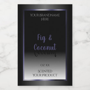 Professioneel zwart-wit productlabels Blauw Lijst Voedselcontainer Etiket