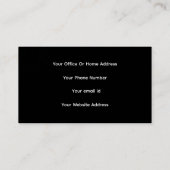 Professioneel Zwart Wit Script Modern Stijlvol Visitekaartje (Achterkant)