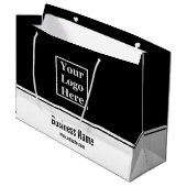 Professioneel zwart-wit, uw Logo hier Groot Cadeauzakje (Voorkant Gekanteld)