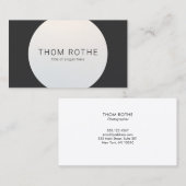 Professioneel zwart wit verloopcirkelontwerp visitekaartje (Voorkant / Achterkant)