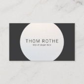 Professioneel zwart wit verloopcirkelontwerp visitekaartje (Voorkant)