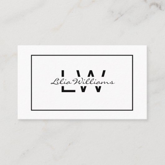 Professioneel zwart-wit visitekaartje (Voorkant)