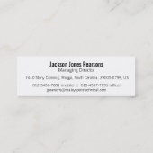 Professioneel zwart-wit visitekaartje (Achterkant)