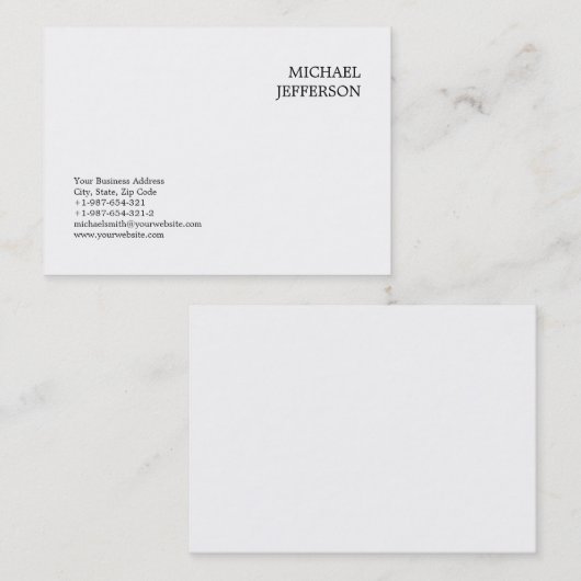 Professioneel zwart/wit visitekaartje (Voorkant / Achterkant)