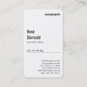 Professioneel zwart-wit visitekaartje (Voorkant)