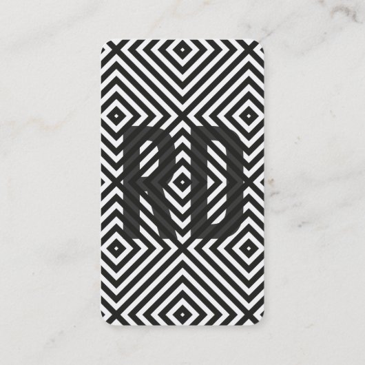 Professioneel zwart-wit visitekaartje (Achterkant)