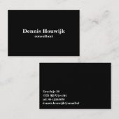 Professioneel zwart wit visitekaartje (Voorkant / Achterkant)