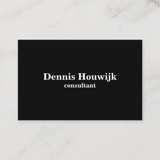 Professioneel zwart wit visitekaartje (Voorkant)
