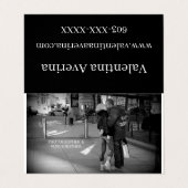 Professioneel zwart/wit vouwbaar Visitekaartje (Buitenkant ongevouwen)