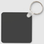 Professioneel Zwarte Monogram Grijs Uw Naam Sleutelhanger (Achterkant)