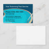 Professioneel zwembad en spa service visitekaartje (Voorkant / Achterkant)