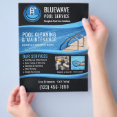 Professioneel Zwembad Servicebedrijf Flyer (Hand)