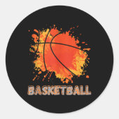 Professionel Designer Basketball Tank Top  Ronde Sticker (Voorkant)