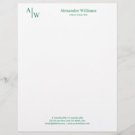 Professionele 2 Monogram Minimalistische Classic G Briefhoofd