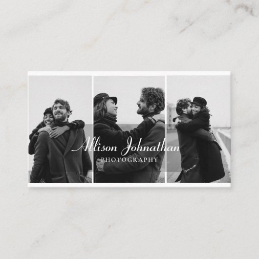 Professionele 3 fotoscriptfotografie visitekaartje (Voorkant)