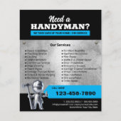 Professionele 3D Metaal Handyman Loodgieterswerk & Flyer (Voorkant)