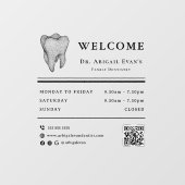 Professionele 3D-tandpictogram Tandarts Openingsti Raamsticker (Vel)