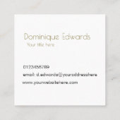 Professionele aangepaste Aqua Blue-Waterverf Vierkante Visitekaartje (Achterkant)