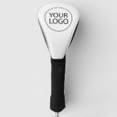 Professionele Aangepaste Bedrijfslogo Zakelijk Wit Golfheadcover (Voorkant)
