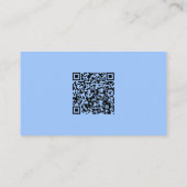 Professionele aangepaste blauwfoto-QR-code op acht Visitekaartje (Achterkant)