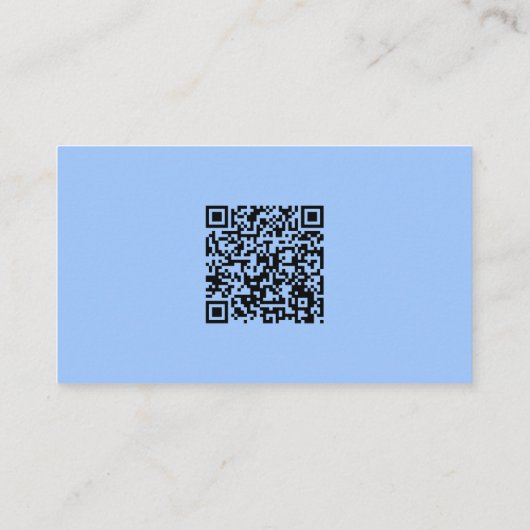 Professionele aangepaste blauwfoto-QR-code op acht Visitekaartje (Achterkant)