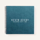 Professionele, aangepaste blauwlijnstructuur notitieboek (Voorkant)