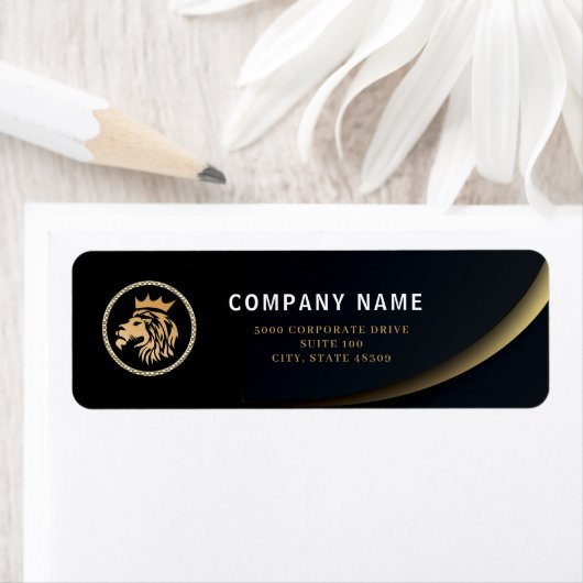 Professionele Aangepaste Elegante Leeuw Logo Etiket (Insitu)