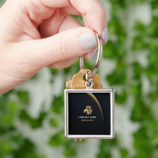 Professionele Aangepaste Elegante Leeuw Logo Sleutelhanger