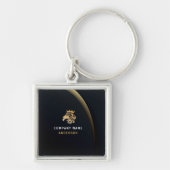 Professionele Aangepaste Elegante Leeuw Logo Sleutelhanger (Voorkant)