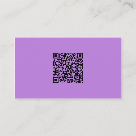 Professionele aangepaste foto Paarse QR-code op ac Visitekaartje (Achterkant)