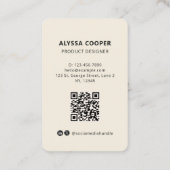 Professionele Aangepaste Foto QR Code Groen Profie Visitekaartje (Achterkant)