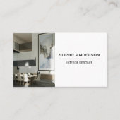 Professionele Aangepaste Foto QR Designer Wit Visitekaartje (Voorkant)